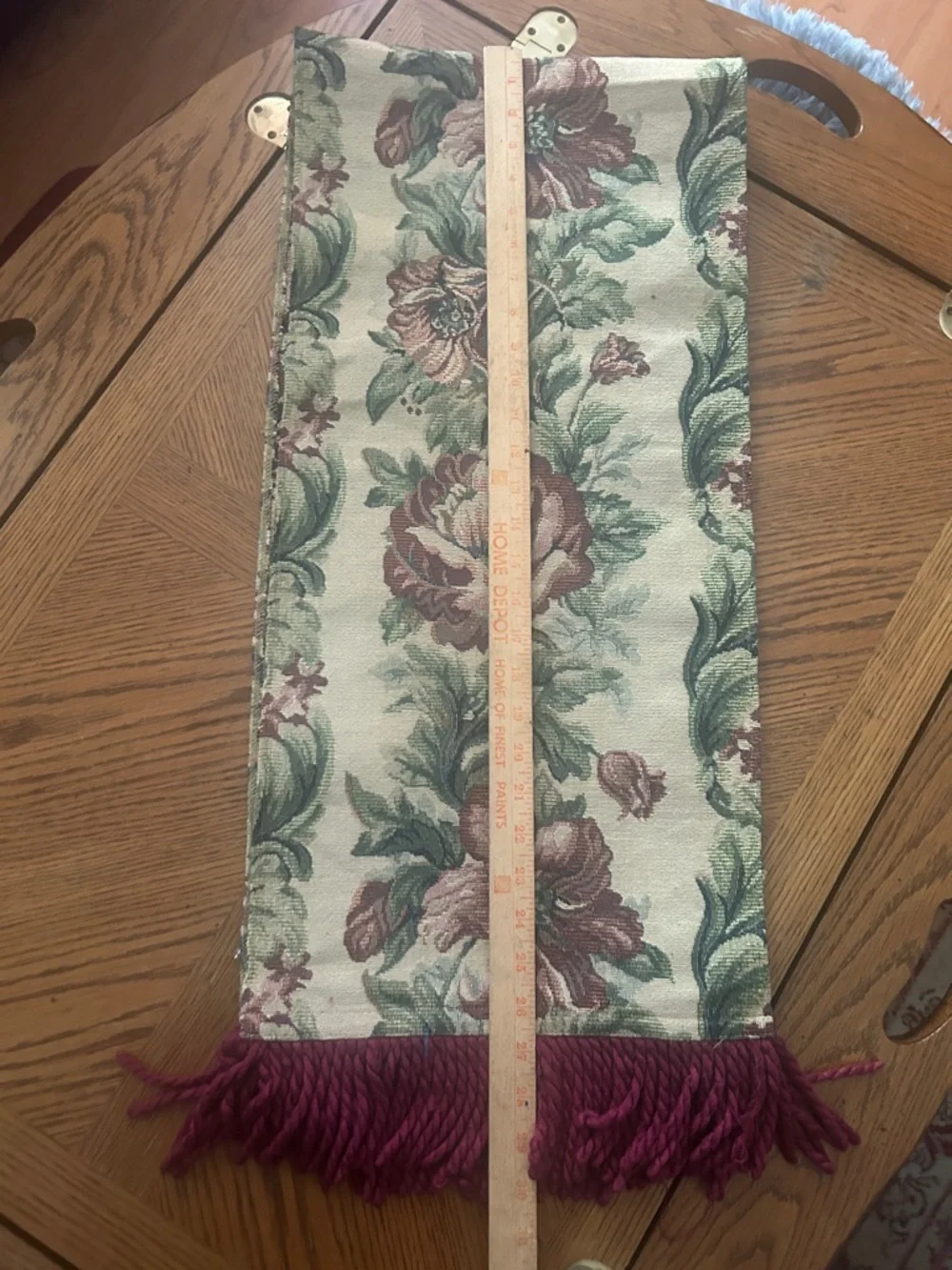 Vintage Floral Tapestry Table Runner